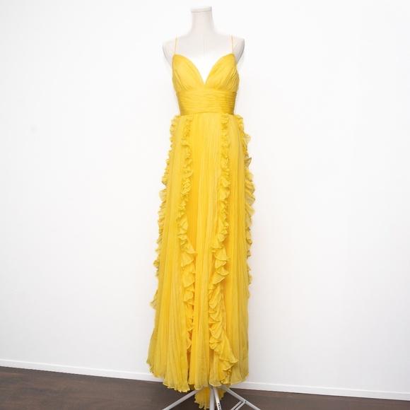 Mac Duggal Yellow Prom Dress - Picture 2 of 14